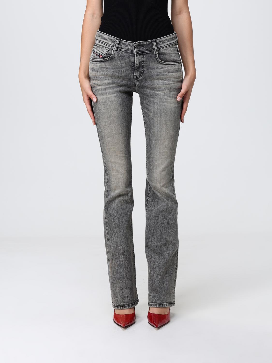 Diesel Jeans Woman Color Grey In Gray