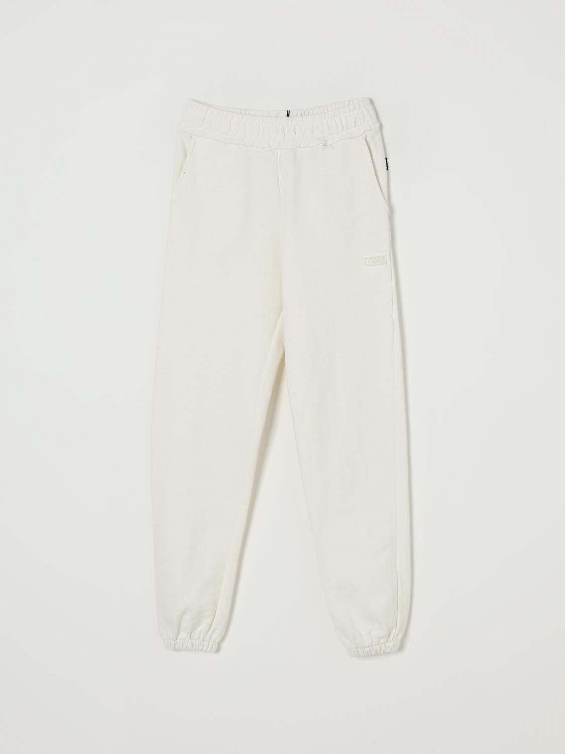 Gcds Junior Pants Kids Color Beige In White