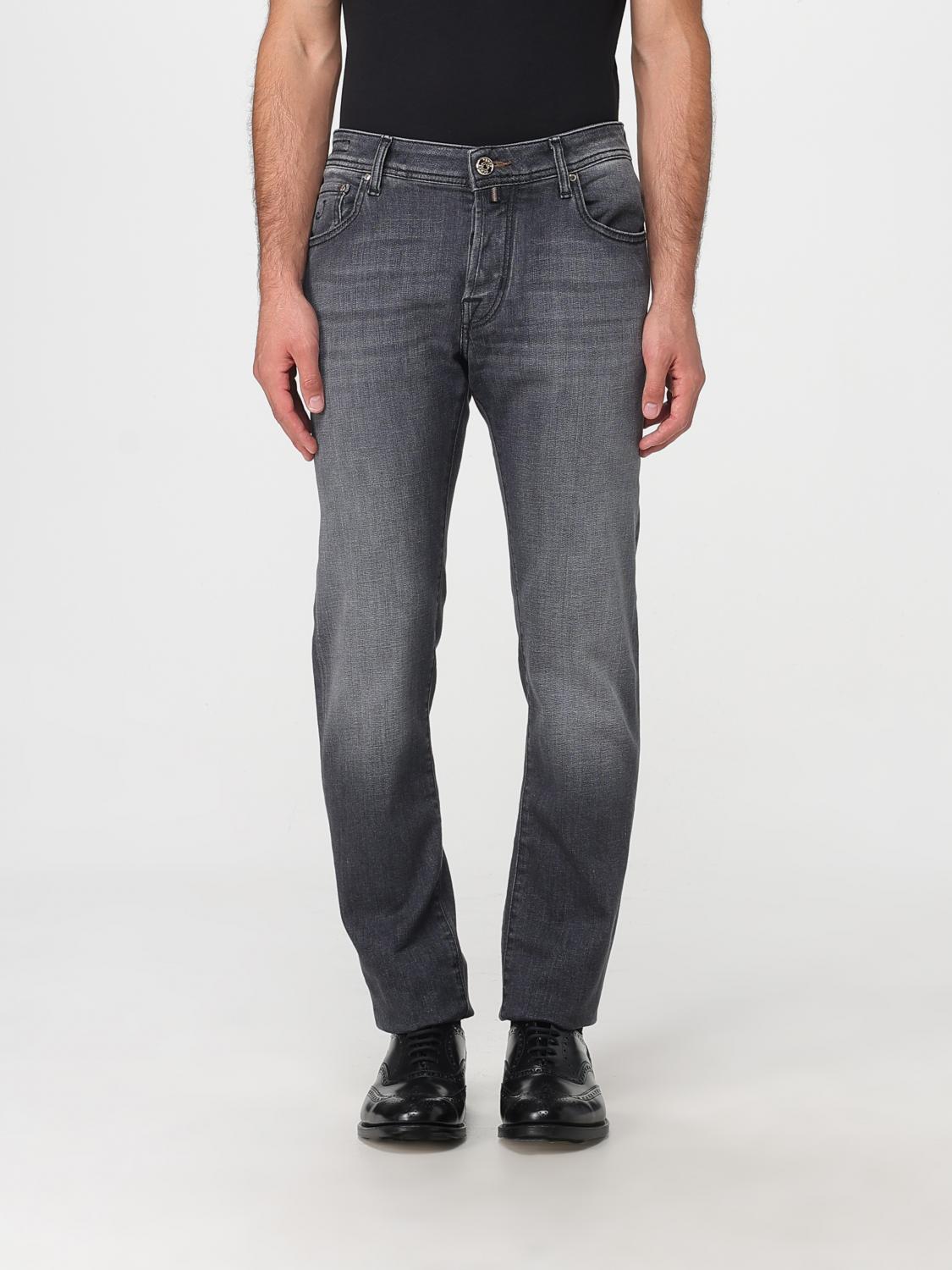 Jacob Cohen Sleek Gray Stretch Cotton Regular Fit Jeans In Black