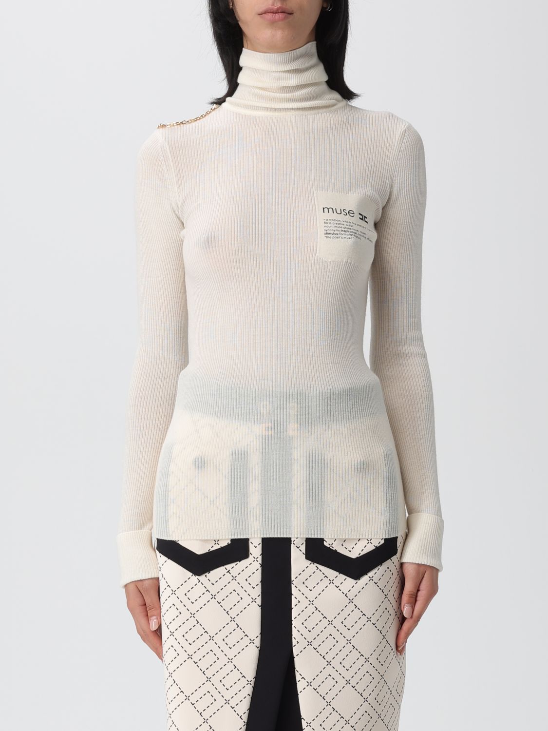 Elisabetta Franchi Sweater  Woman Color Milk In White