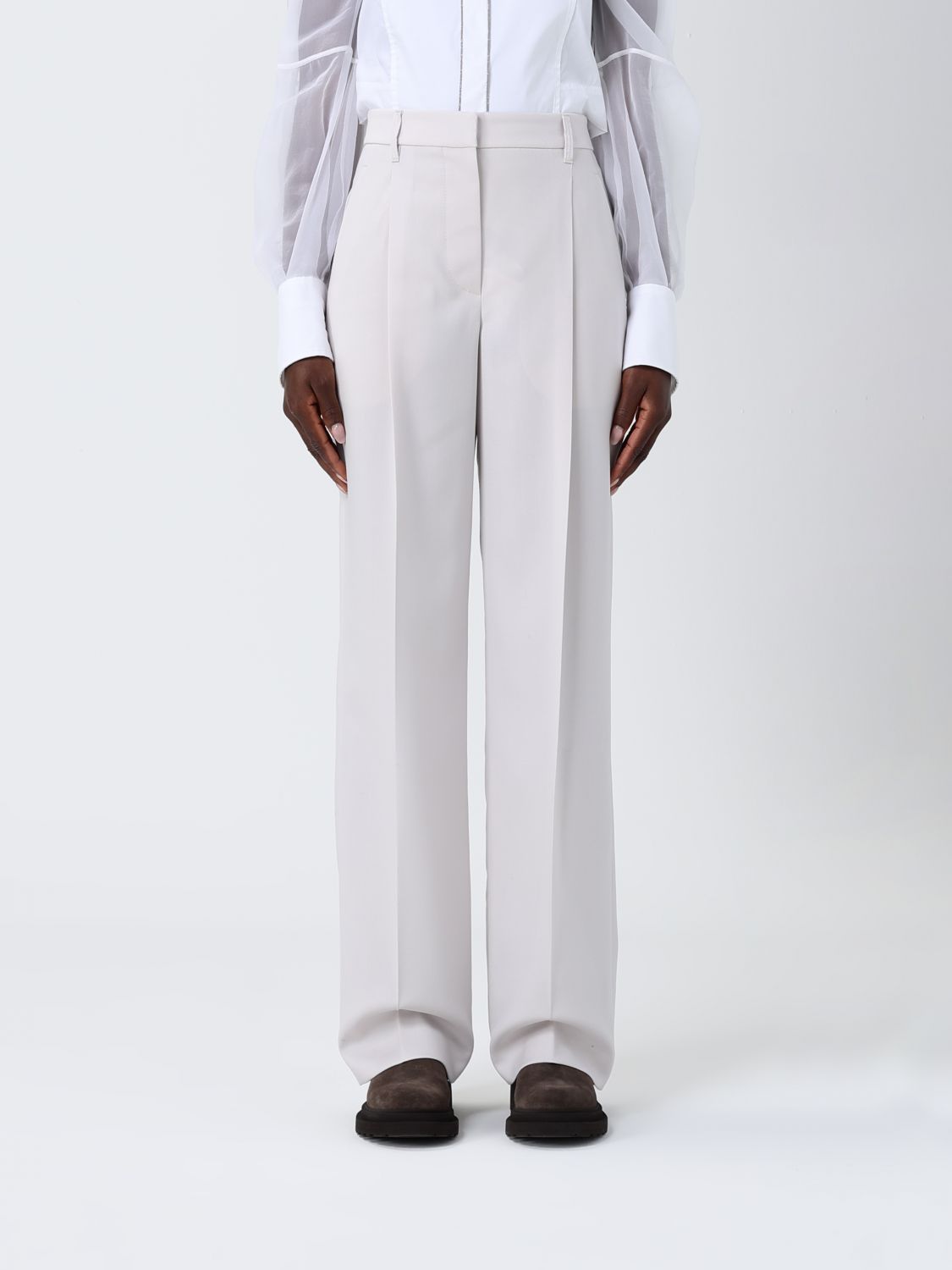 Brunello Cucinelli Pants  Woman Color White In White