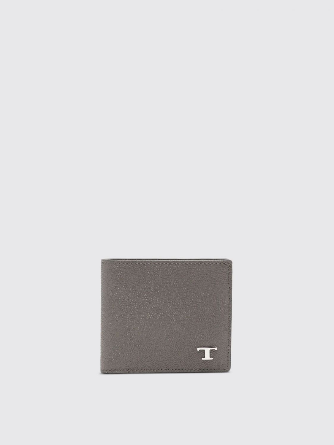 Tod's Textured Finish Modern Design Wallet In Gray
