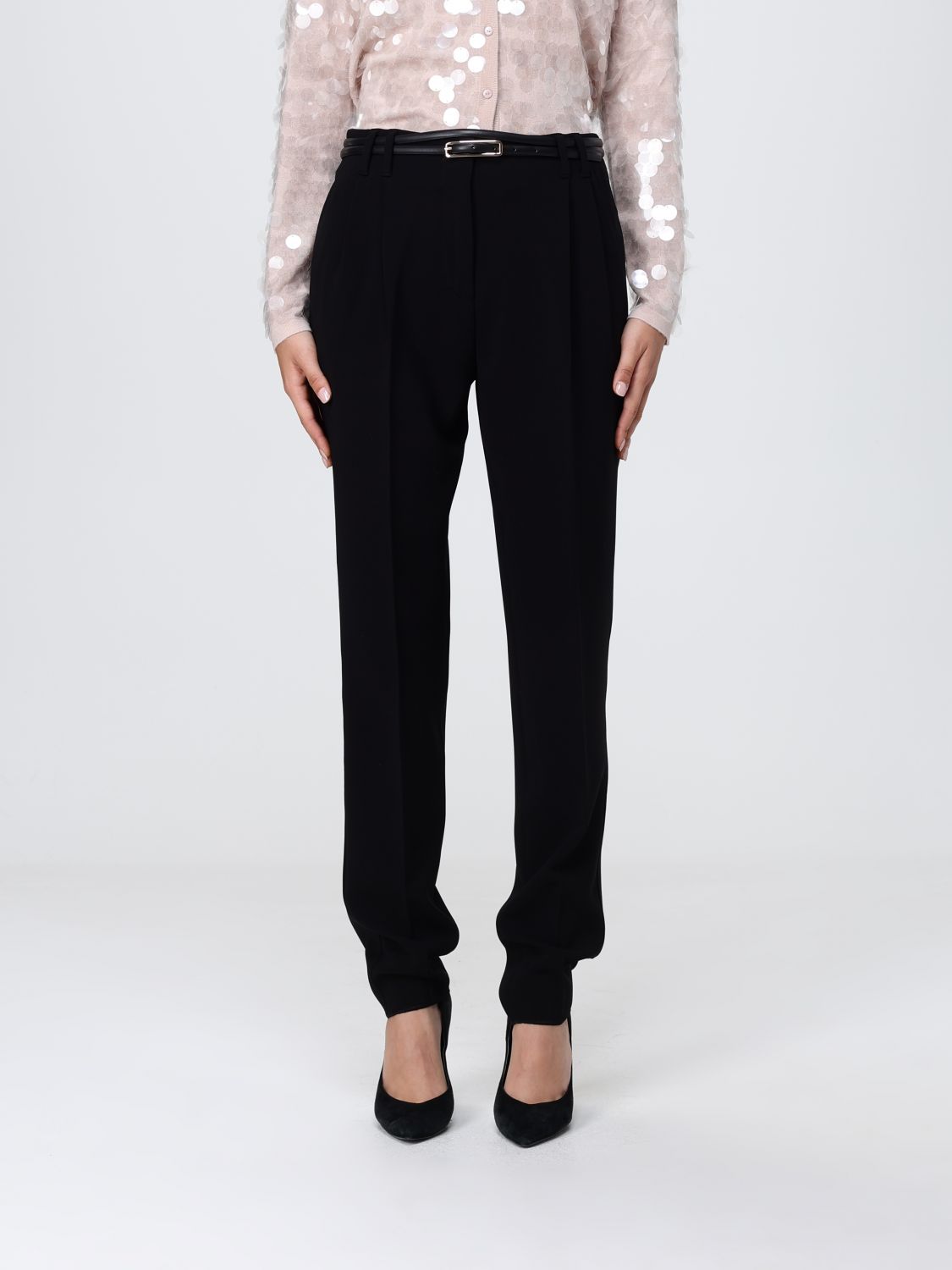 Max Mara Pants  Woman Color Black In Black