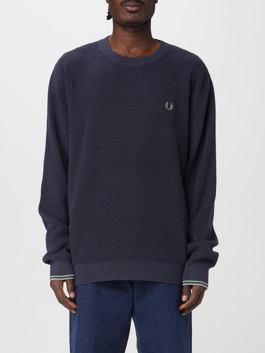 Fred Perry Sweater  Men Color Blue In Black