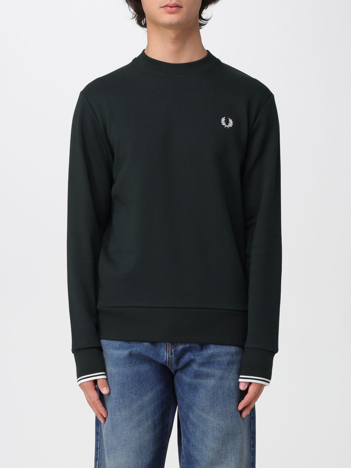 Fred Perry Sweatshirt  Men Color Green In Black