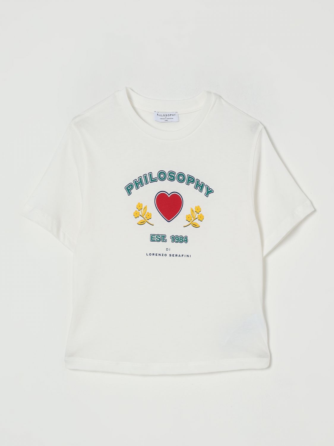 Philosophy Di Lorenzo Serafini T-shirt Kids Color Yellow Cream In White