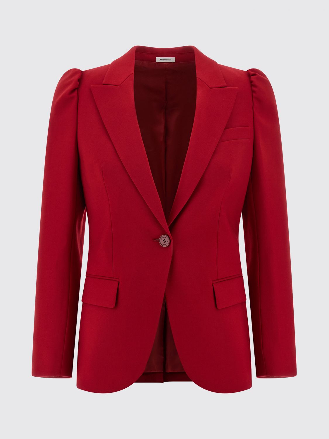 Alexander Mcqueen Mcqueen One-button Wool Grain De Poudre Jacket In Multi