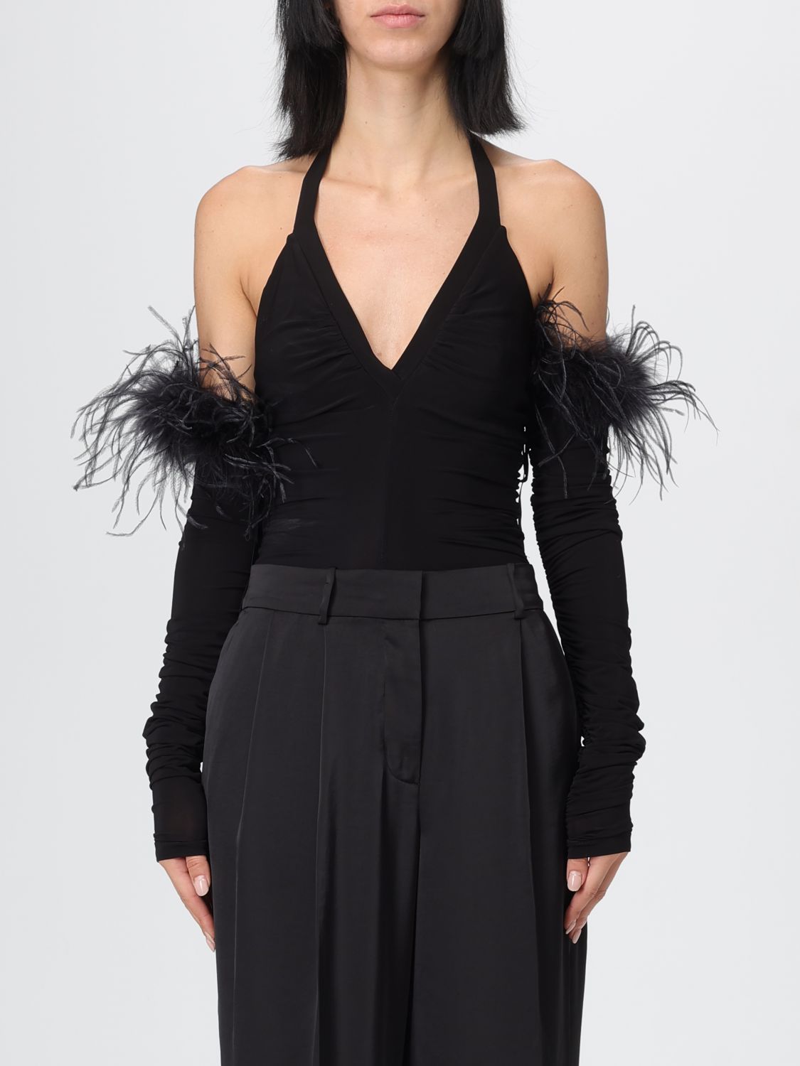 Pinko Top Woman Color Black In Black