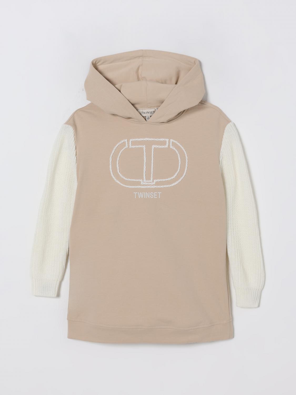 Twinset Dress  Kids Color Beige In Brown