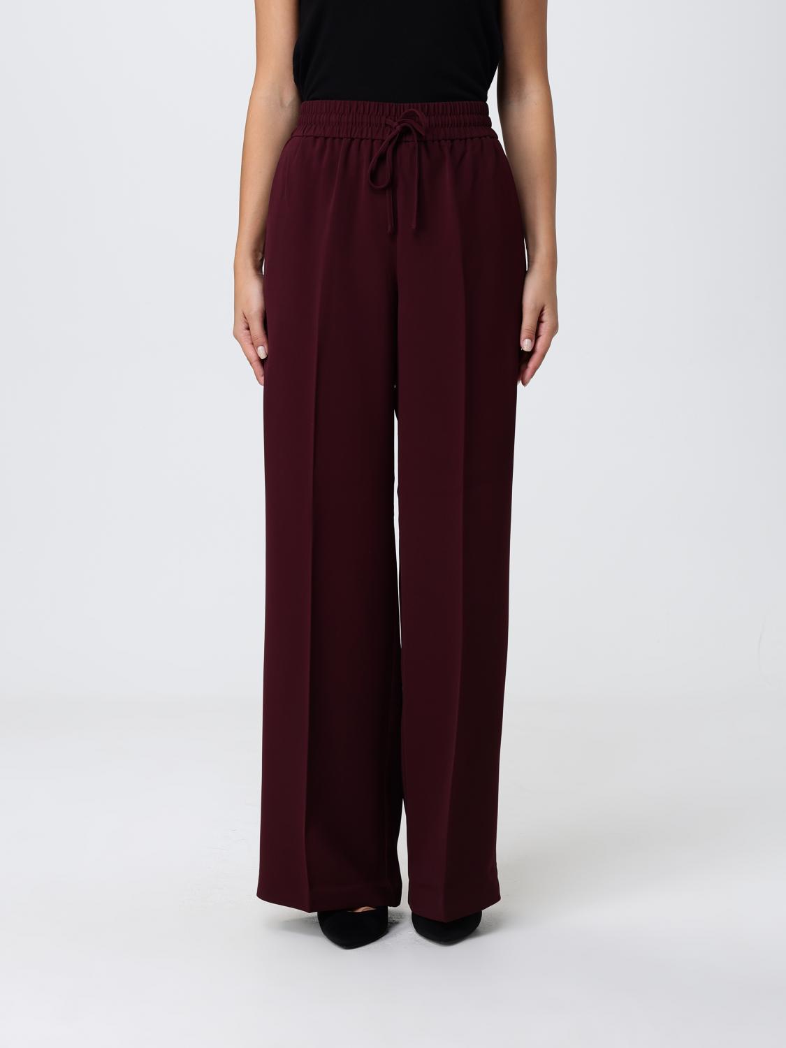 Twinset Pants Woman Color Red Purple In Burgundy