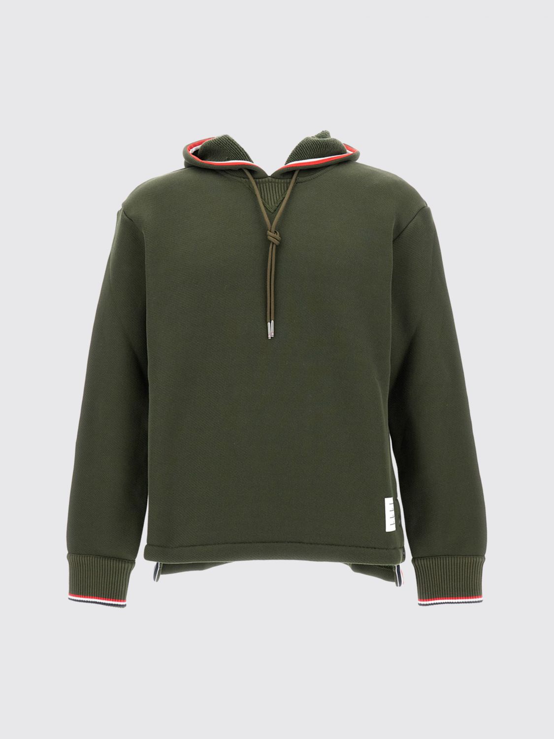 Thom Browne Men Green Textured Hoodie, S Luxury Sweatshirts & Hoodies For Men Darveys In Green