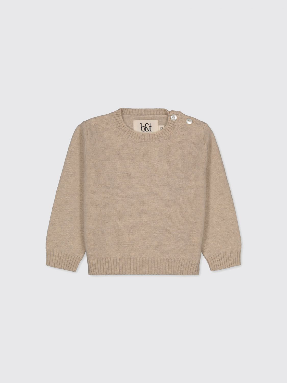 Bobbin & Tricot Babies' Cashmere Sweater In Brown