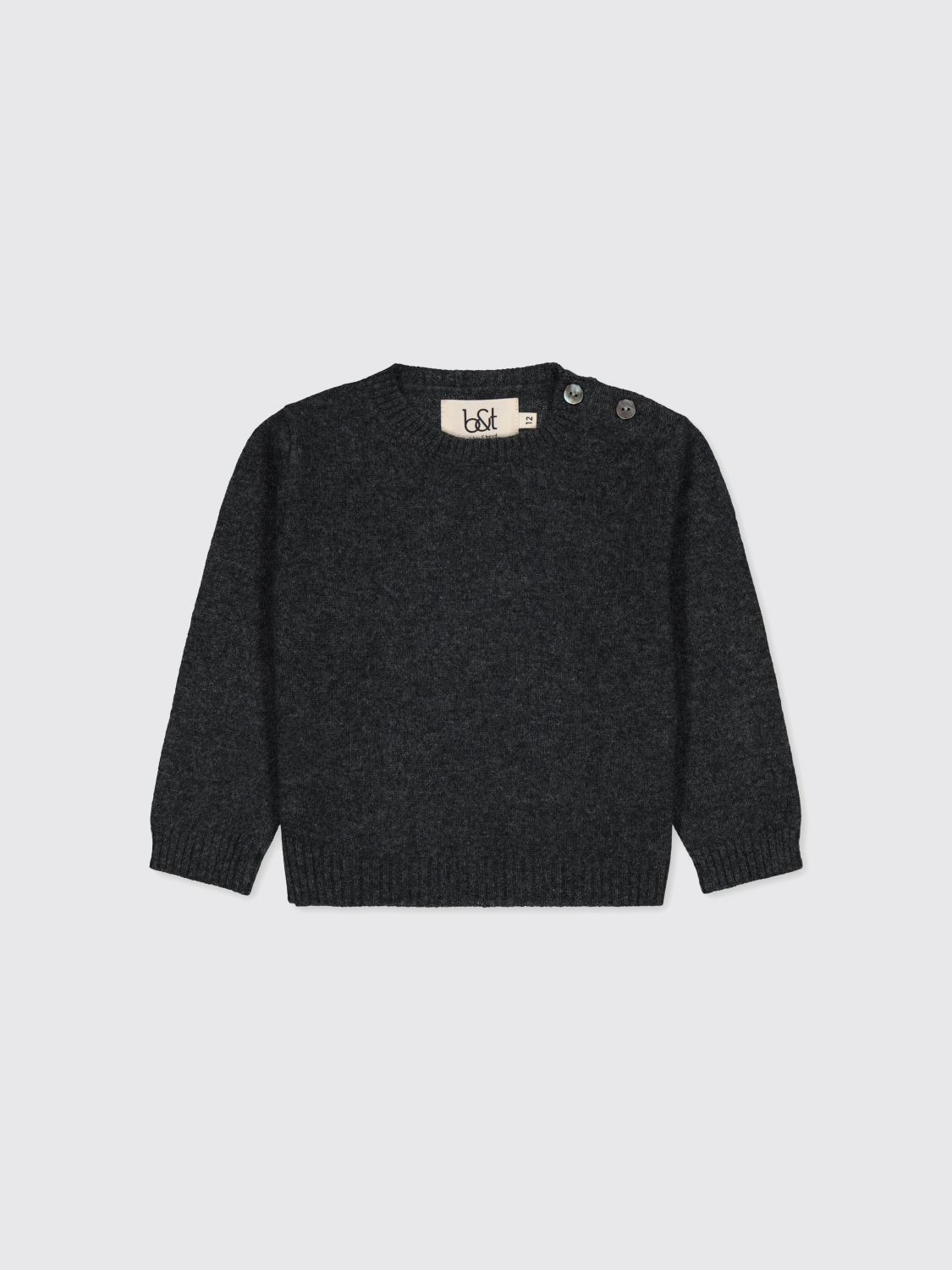Bobbin & Tricot Babies' Cashmere Sweater In Gray