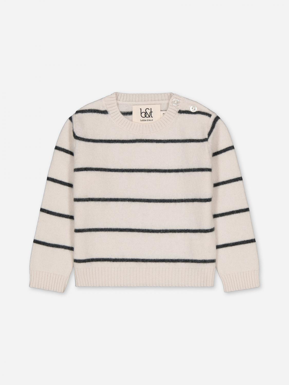 Bobbin & Tricot Sweater Kids Color Yellow Cream In Multi