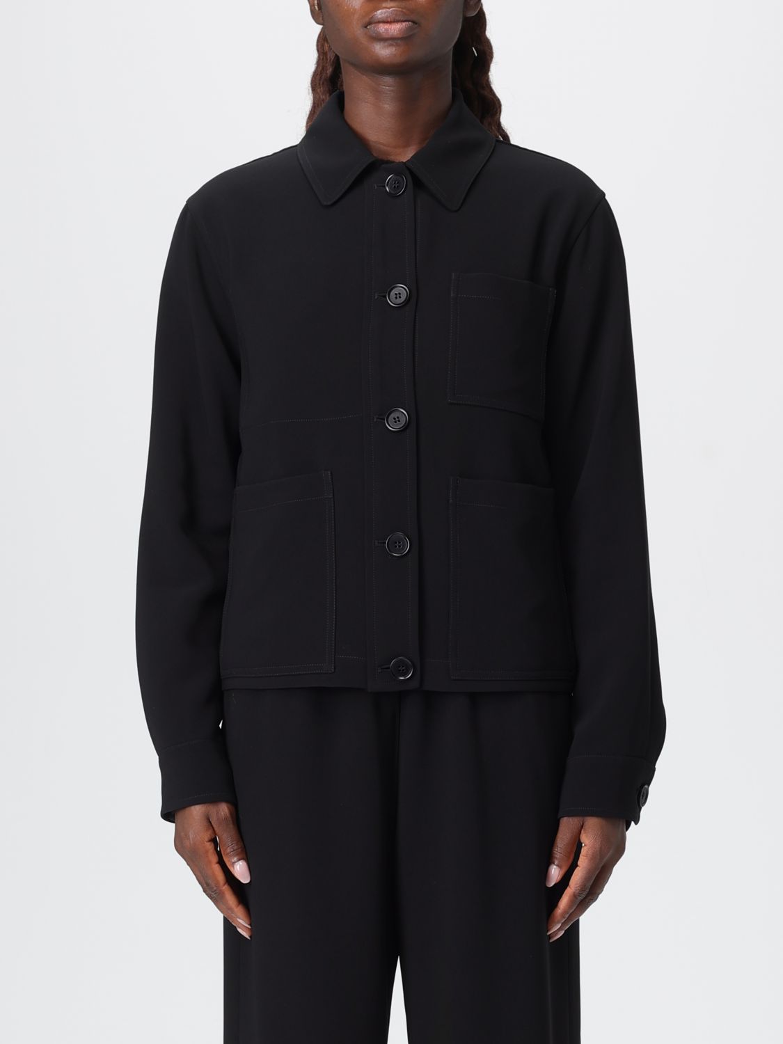 Aspesi Jacket  Woman Color Black In Black