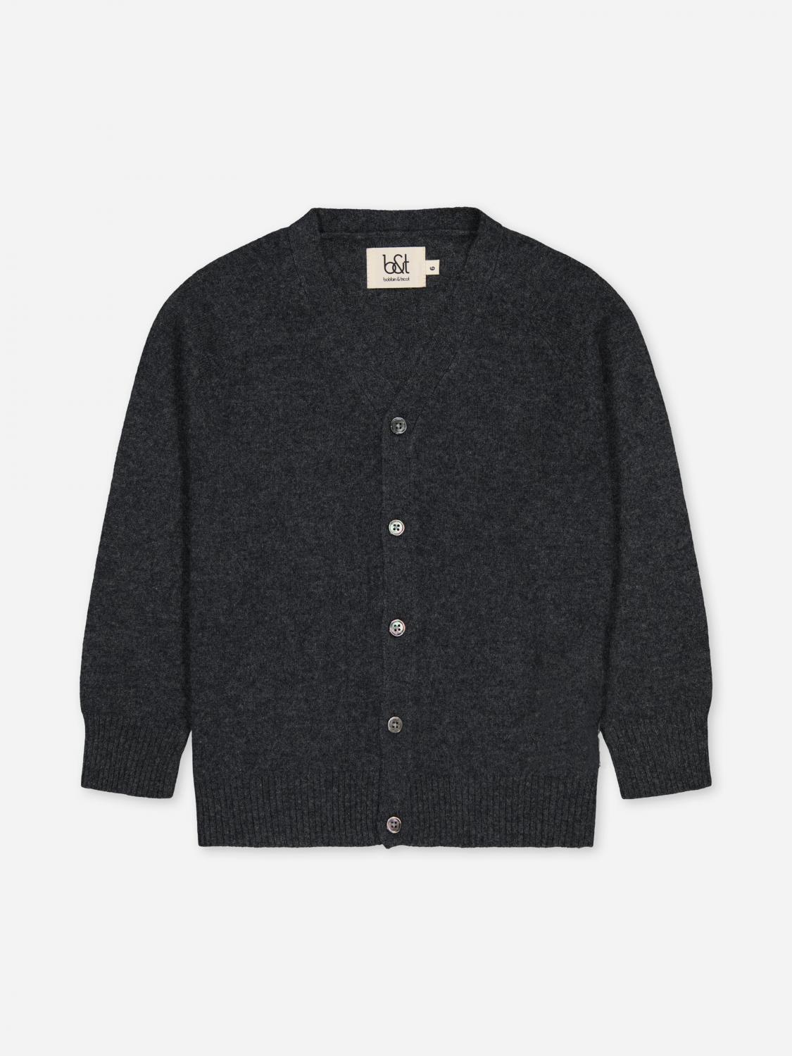 Bobbin & Tricot Sweater Kids Color Charcoal In Gray