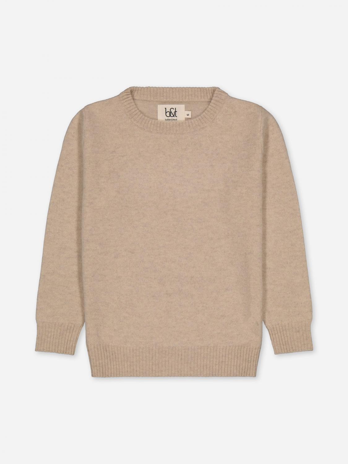 Bobbin & Tricot Sweater Kids Color Beige In Animal Print