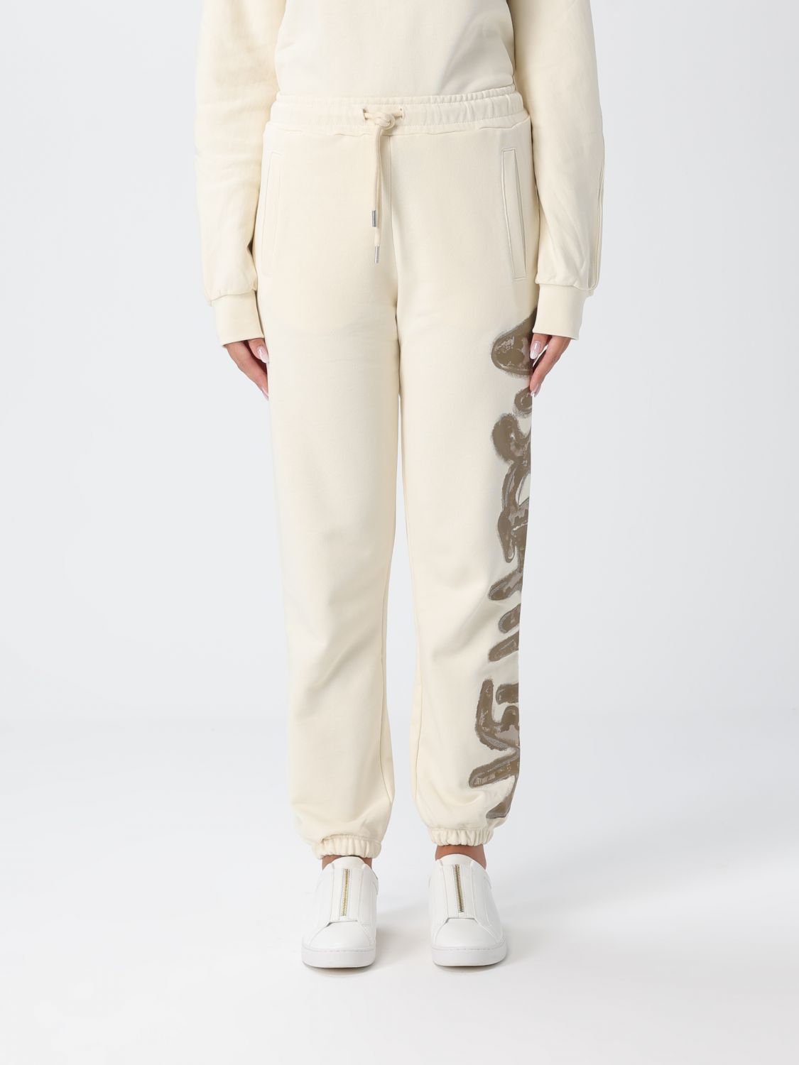 Disclaimer Pants Woman Color Milk In Neutral