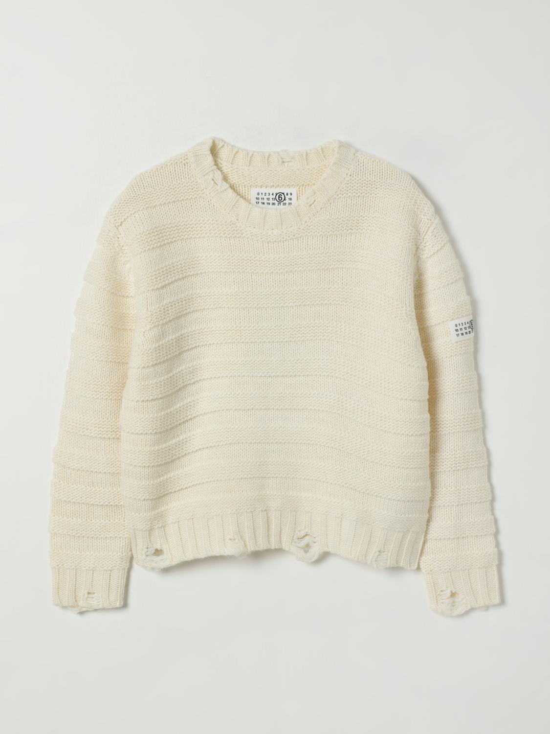 MM6 MAISON MARGIELA Sweater Kids color White　MM6 MAISON MARGIELA セーター キッズカラー ホワイト MM6