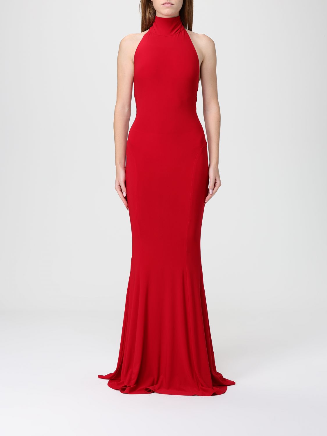 Norma Kamali Red Midi Dress In Red