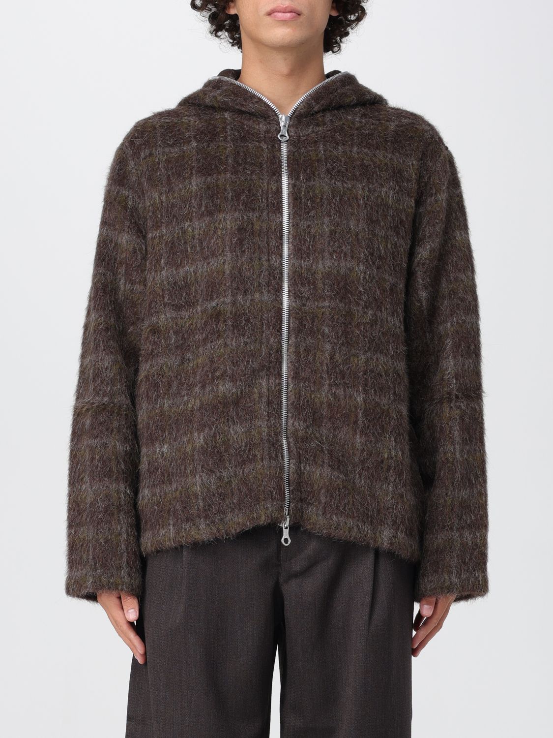 Our Legacy Check Pattern Wool Blend Sweatshirt In Multi