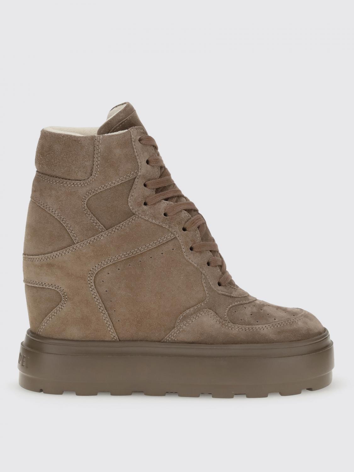 Casadei Wedge Sneakers In Brown