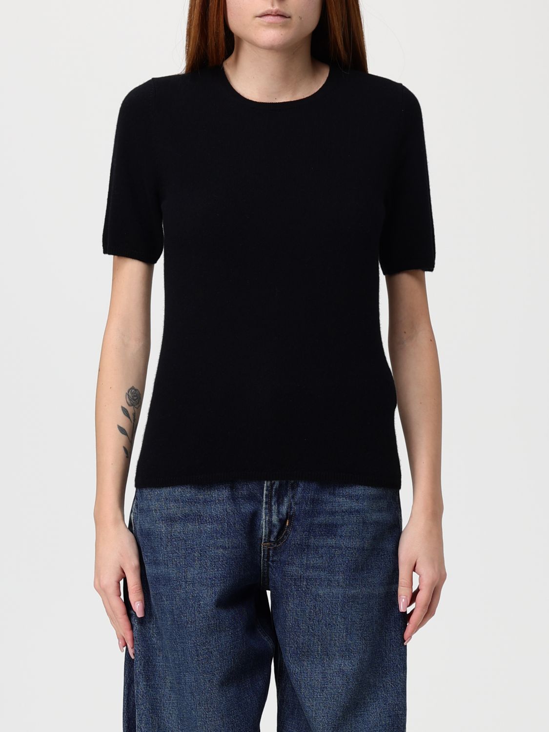 Allude T-shirt  Woman Color Black In Black