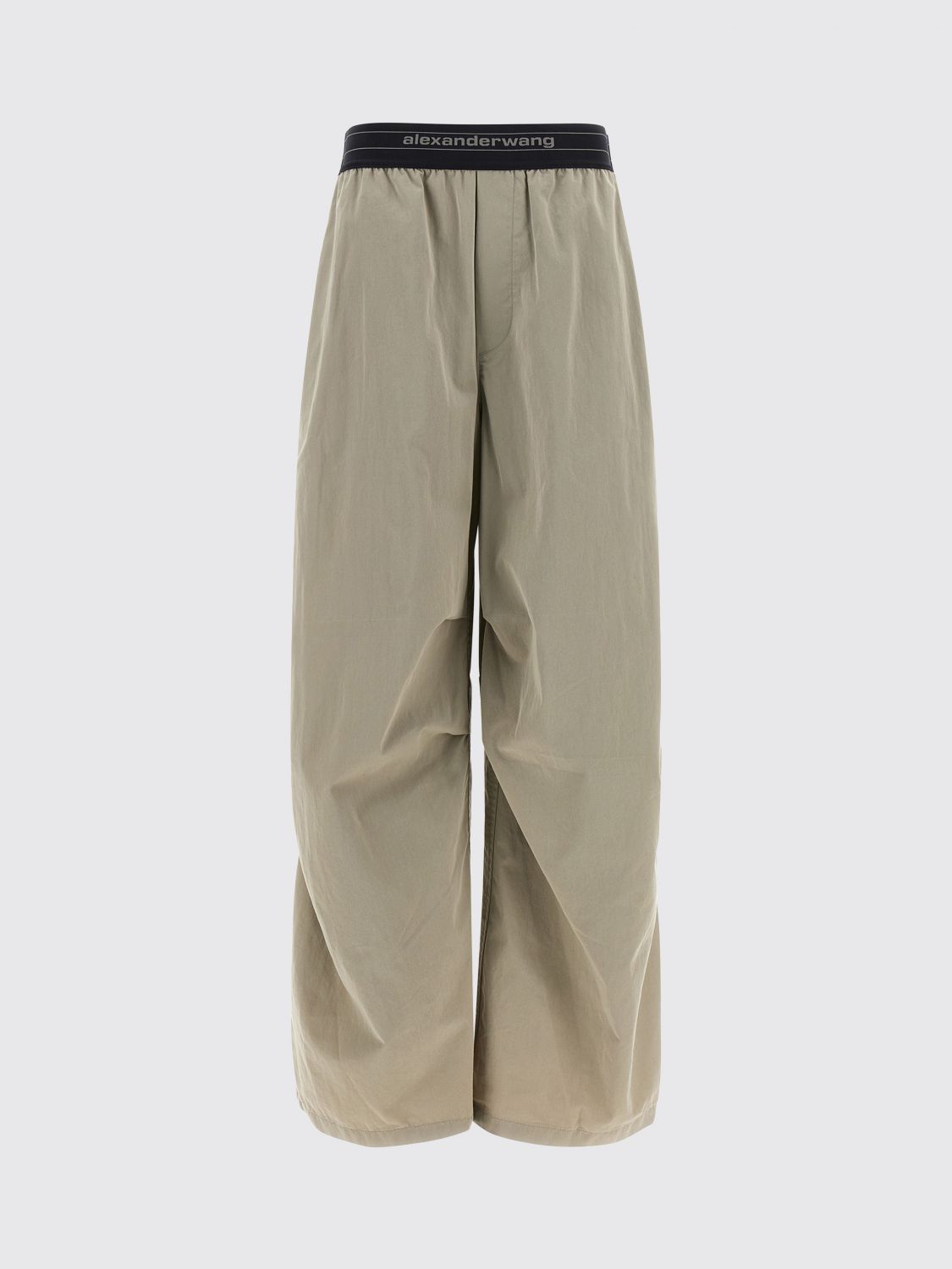 Alexander Wang Wide Leg Pants Featuring Elastic Waistband In Gray