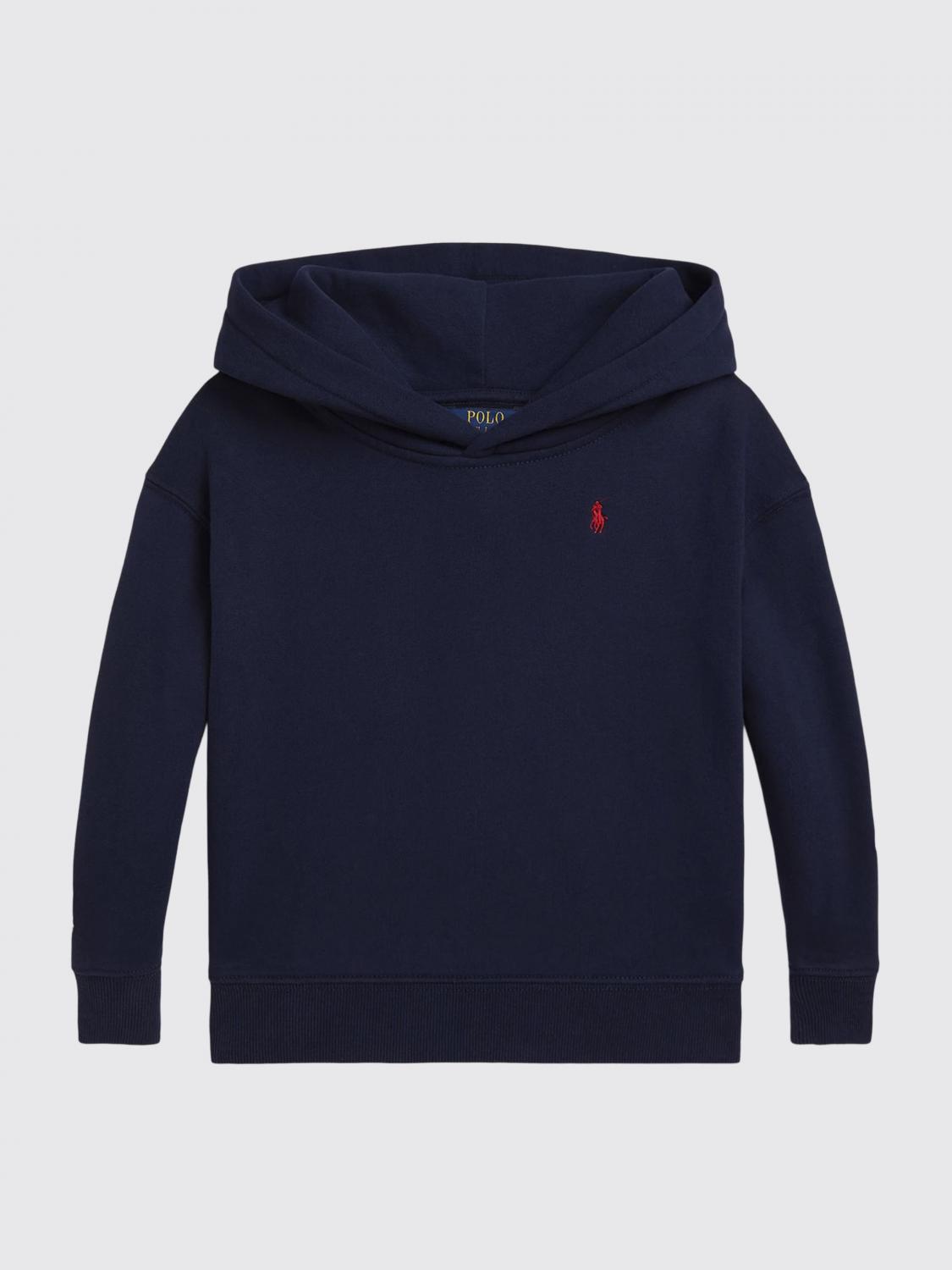 Polo Ralph Lauren Logo-tape Hoodie In Blue