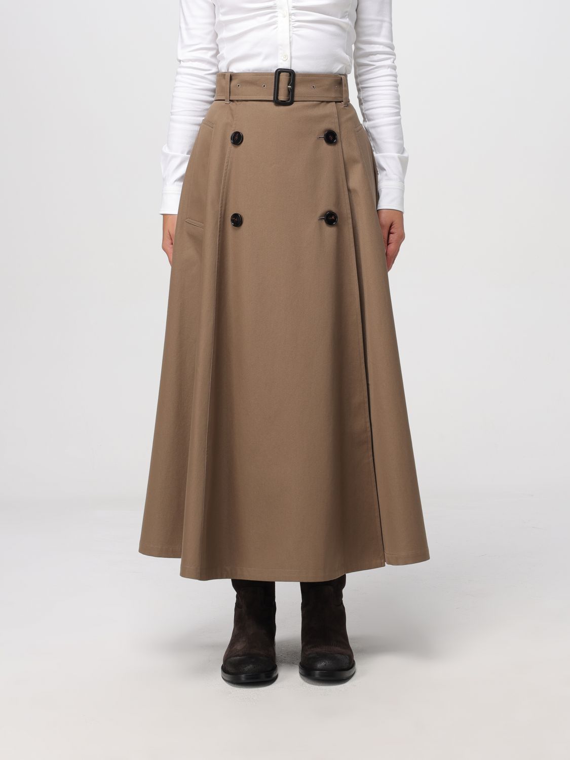 Burberry Skirt  Woman Color Beige In Brown