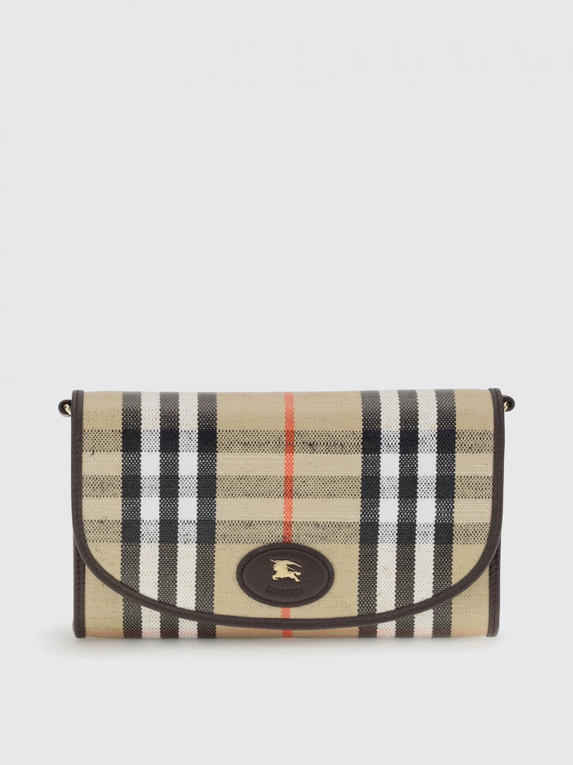 Burberry Canvas Shoulder Bag In Multi