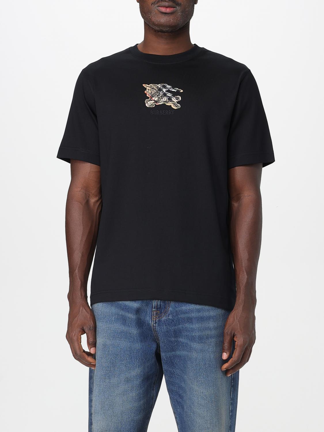 Burberry Seth Ekd Crew Neck Short Sleeve T-shirt In Black