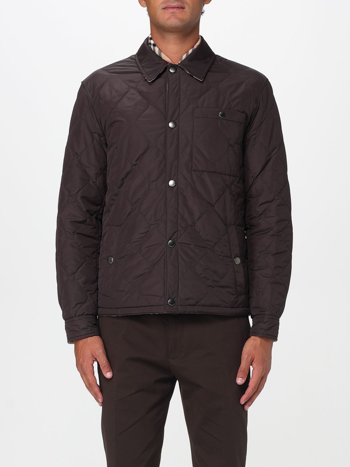 Burberry Insulated Jackets With Front Pockets And Long Sleeves In Brown