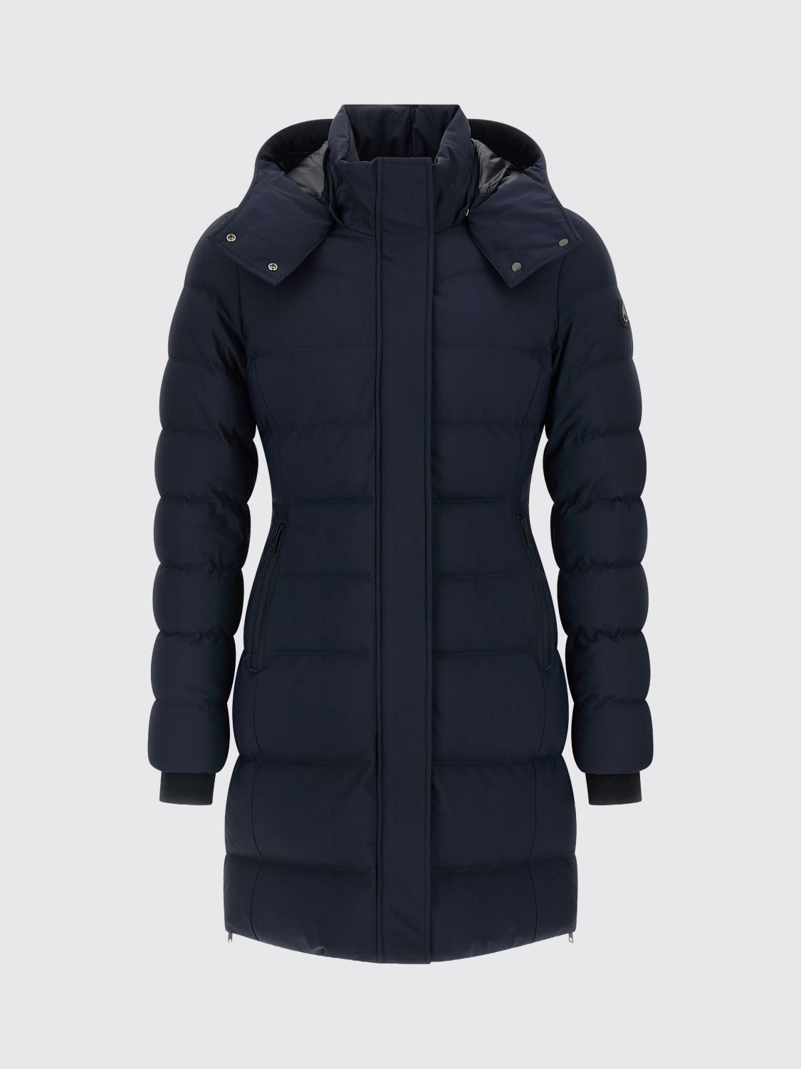 Moose Knuckles Watershed 3 Down Parka With Removable Hood In Blue