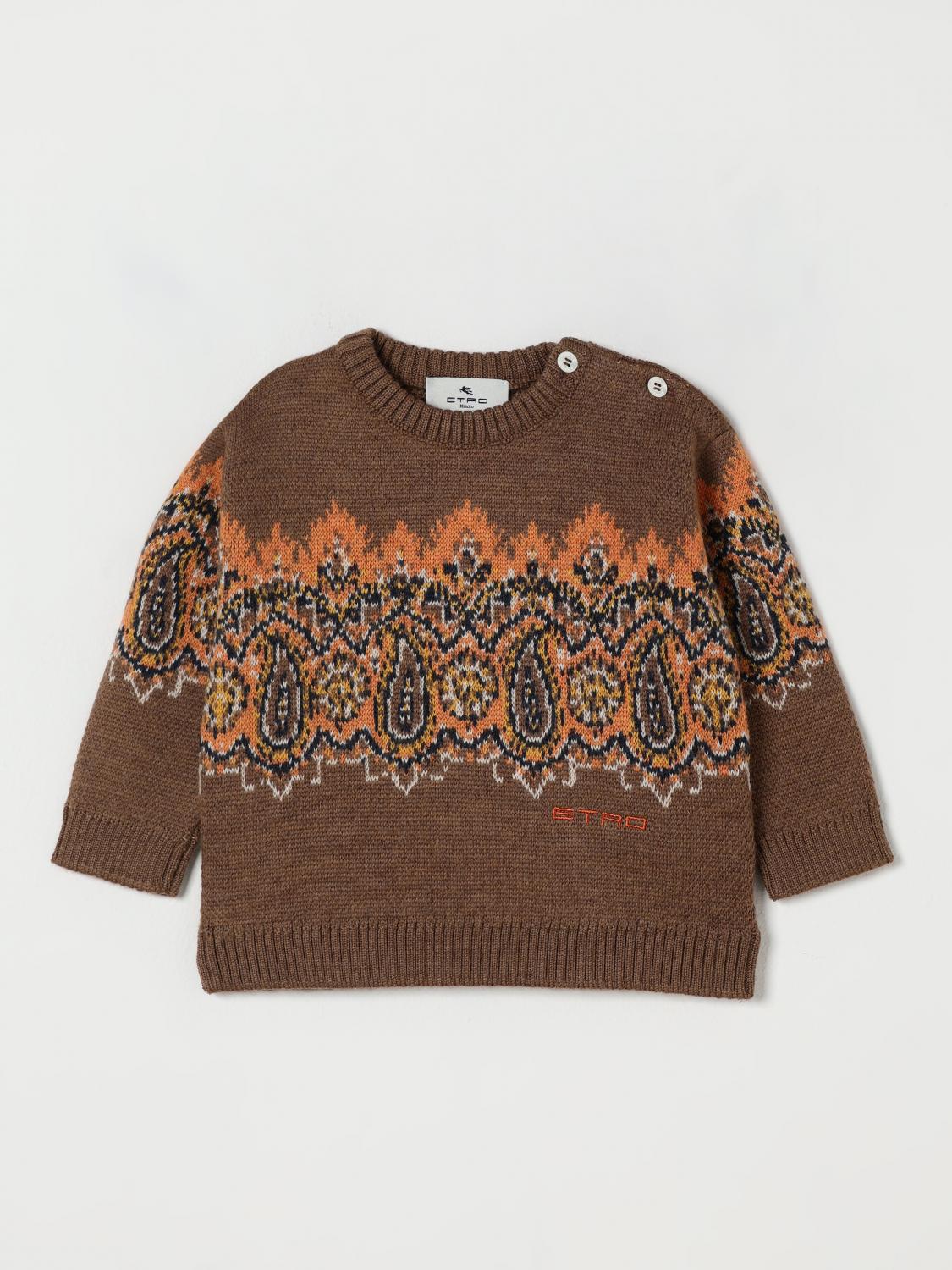 Etro Paisley-embellishment Crew-neck Sweater In Animal Print