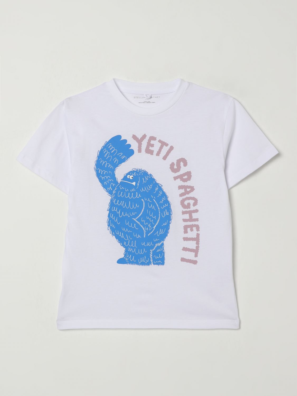 Stella Mccartney Yeti-spaghetti-print T-shirt In White