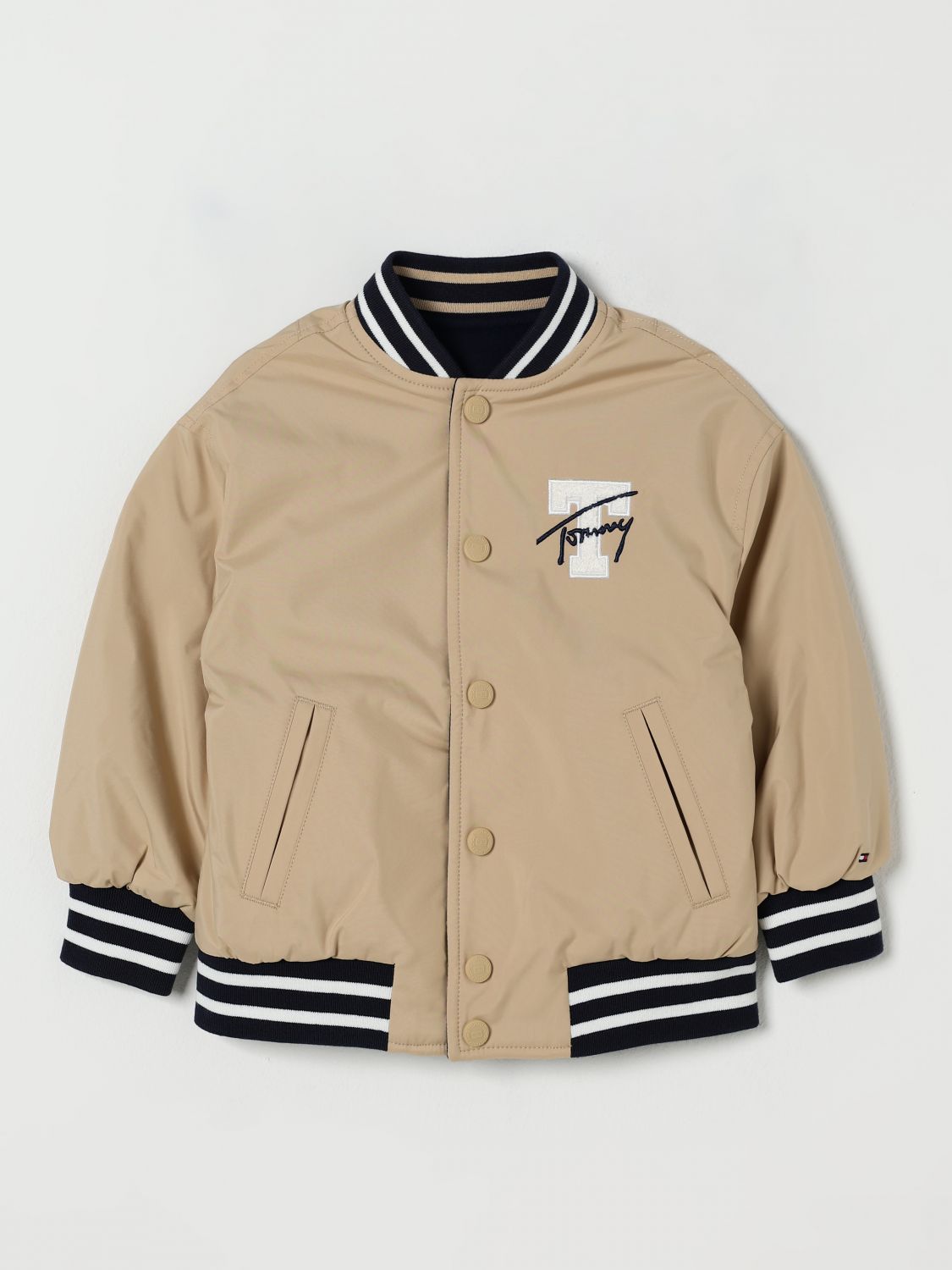 Tommy Hilfiger Jacket Kids Color Fuchsia In Brown