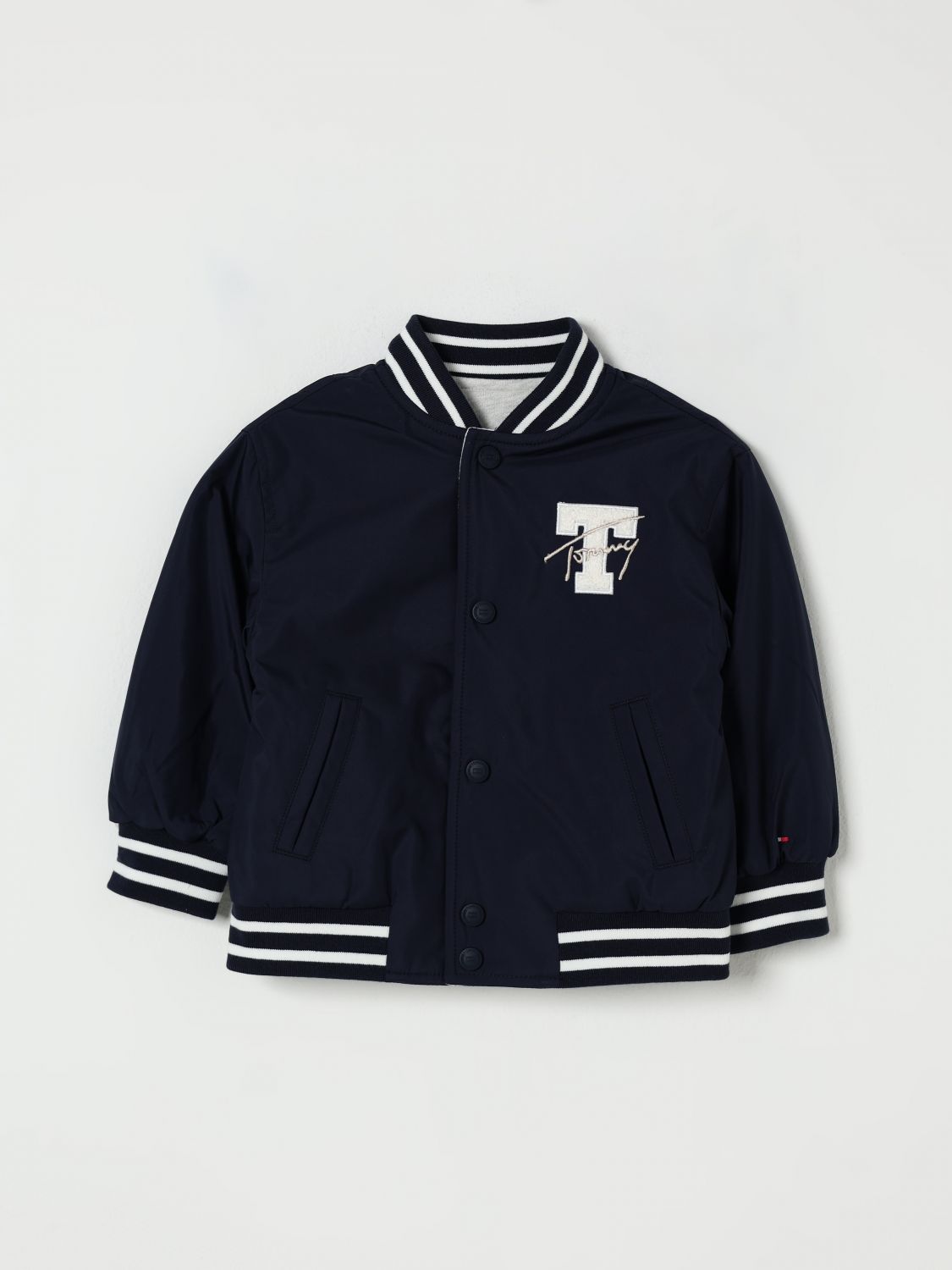 Tommy Hilfiger Jacket Kids Color Blue In Black