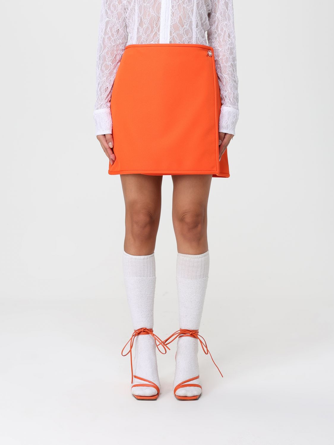 Msgm Skirt  Woman Color Orange In Orange
