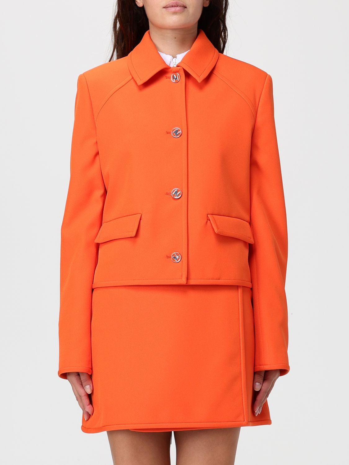 Msgm Blazer Woman Color Orange In Orange