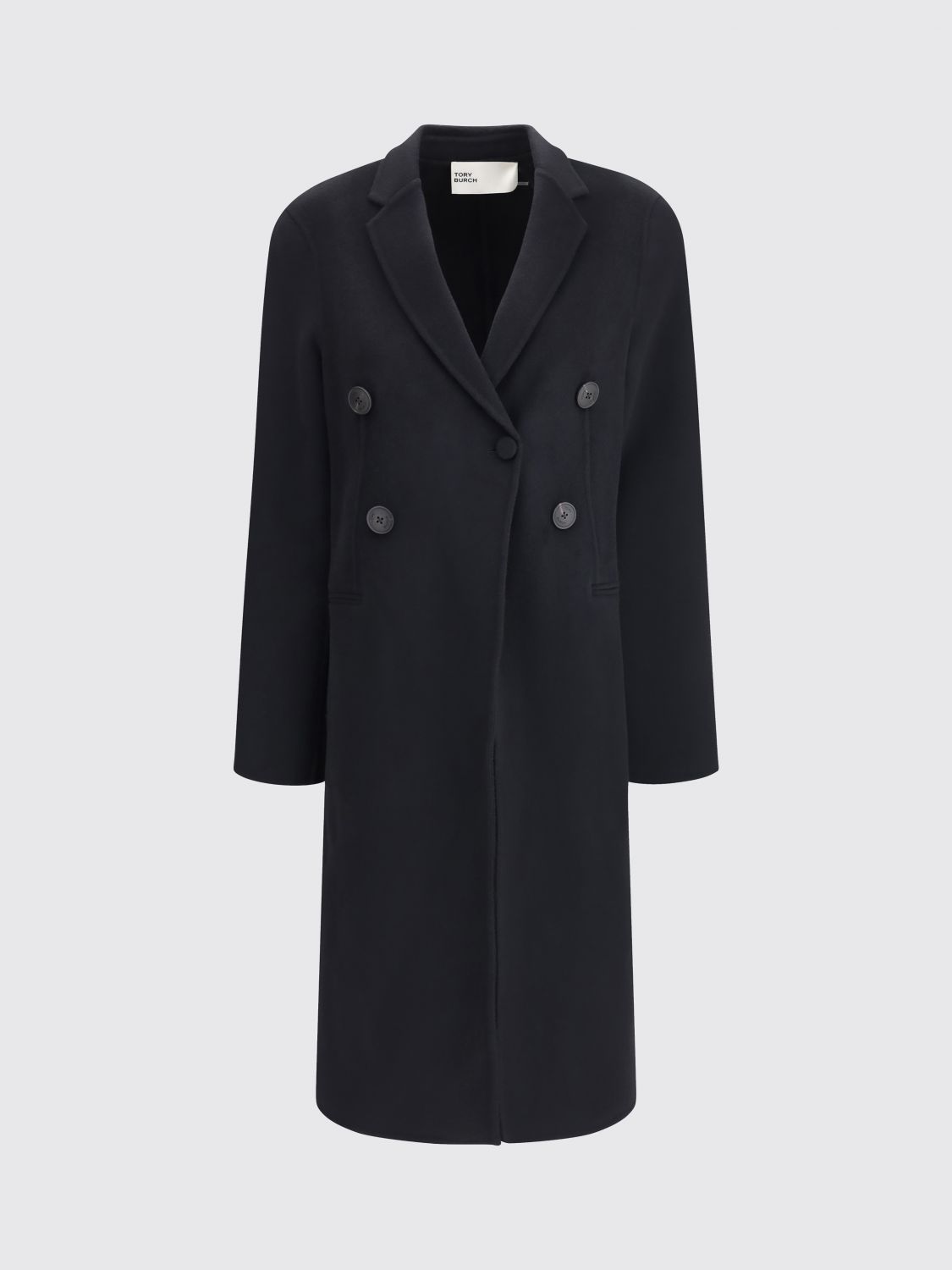 Tory Burch Coat  Woman Color Black In Black