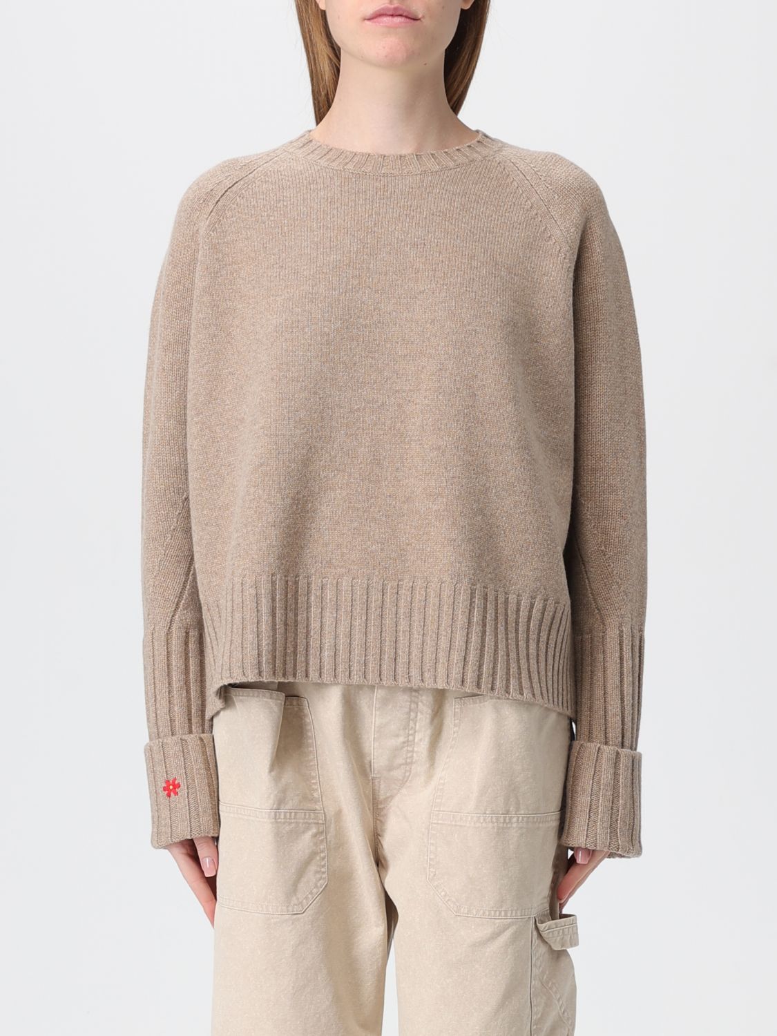 Tory Burch Sweater  Woman Color Beige In Brown
