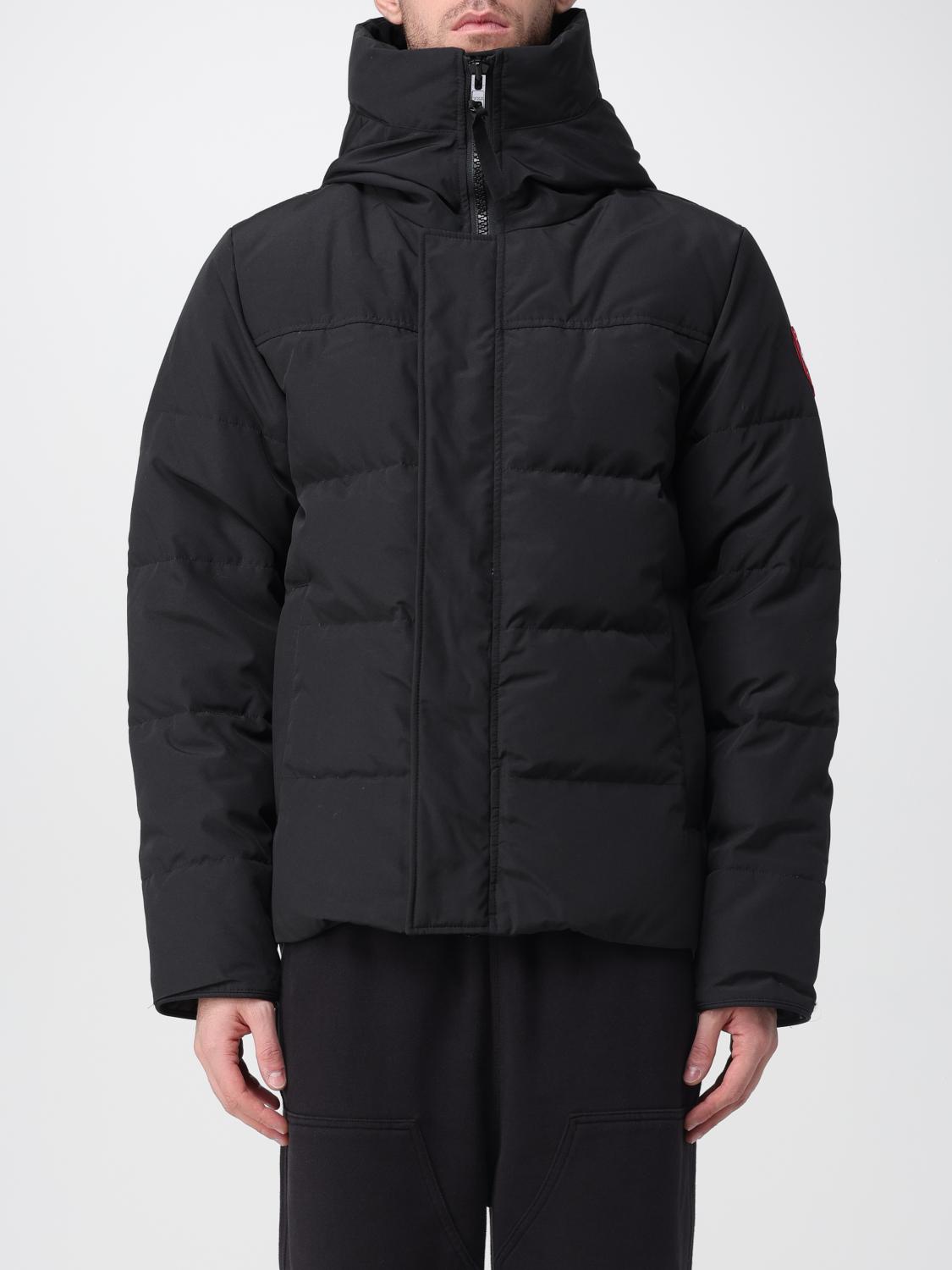 Canada Goose Padded Down Jacket With High Collar In Black