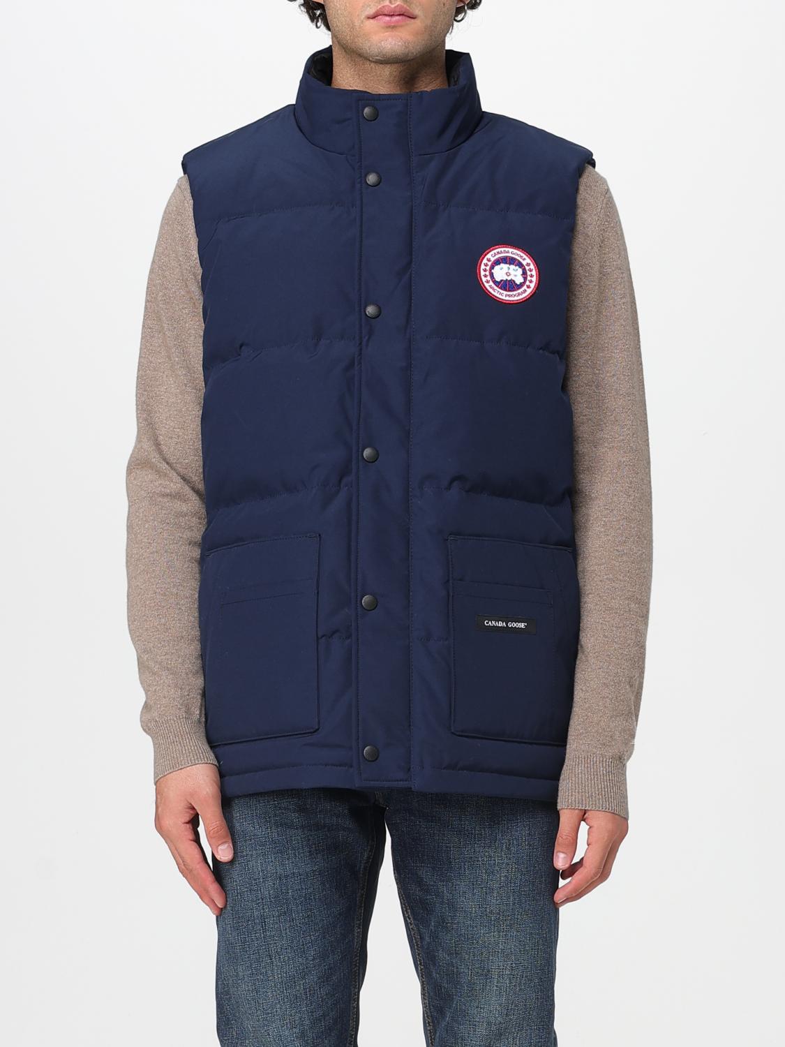 Canada Goose Charcoal Polyester Blend Freestyle Sleeveless Down Jacket In Blue