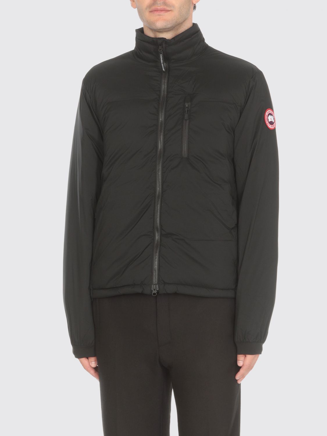 Canada Goose High Neck Down Jacket With Zip Pockets In Black