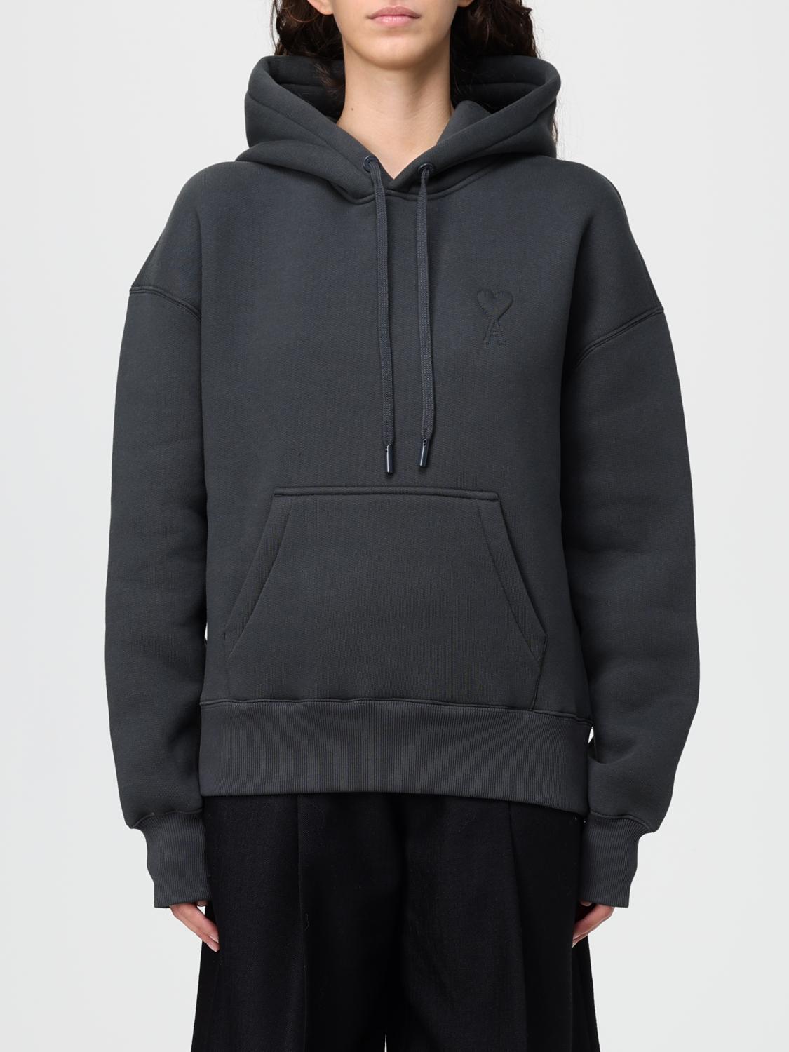 Ami Alexandre Mattiussi Sweatshirt Ami Paris Woman Color Charcoal In Gray