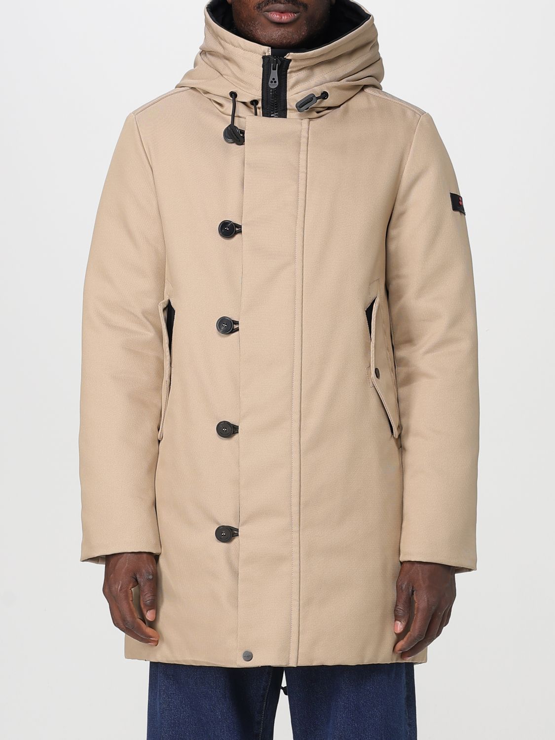 Peuterey Coat Men Color Beige In Brown