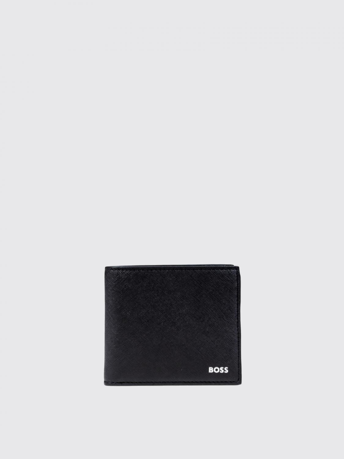 Hugo Boss Leather Bi-fold Wallet In Black