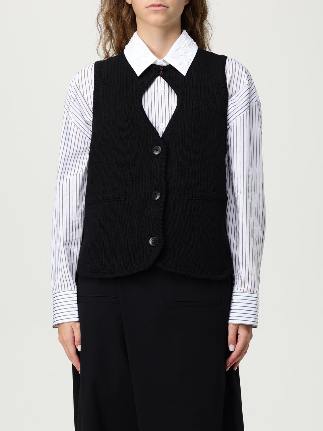 Cordera Waistcoat  Woman Color Black In Animal Print