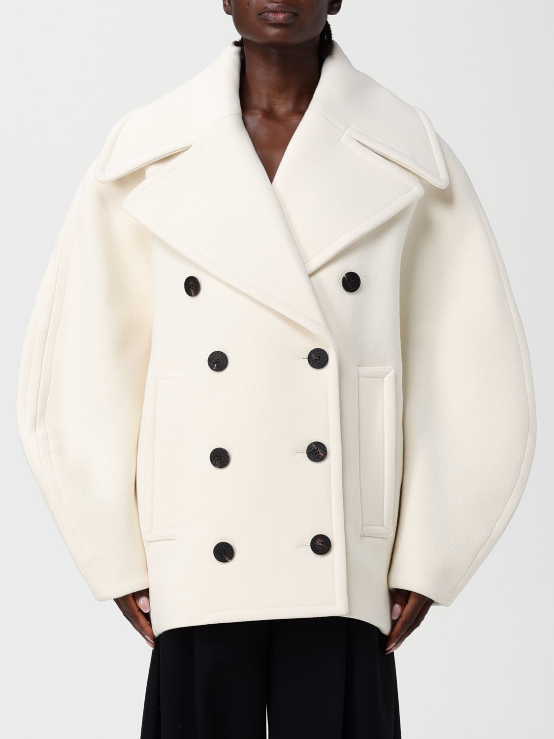 Jacquemus Womens Off-white Le Caban Double-breasted Wool Jacket In Multi
